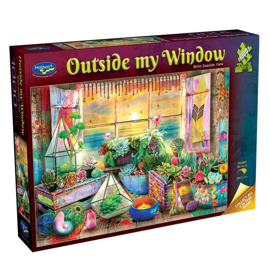 Holdson Outside My Window 1000 Piece Puzzle - Boho Seaside View