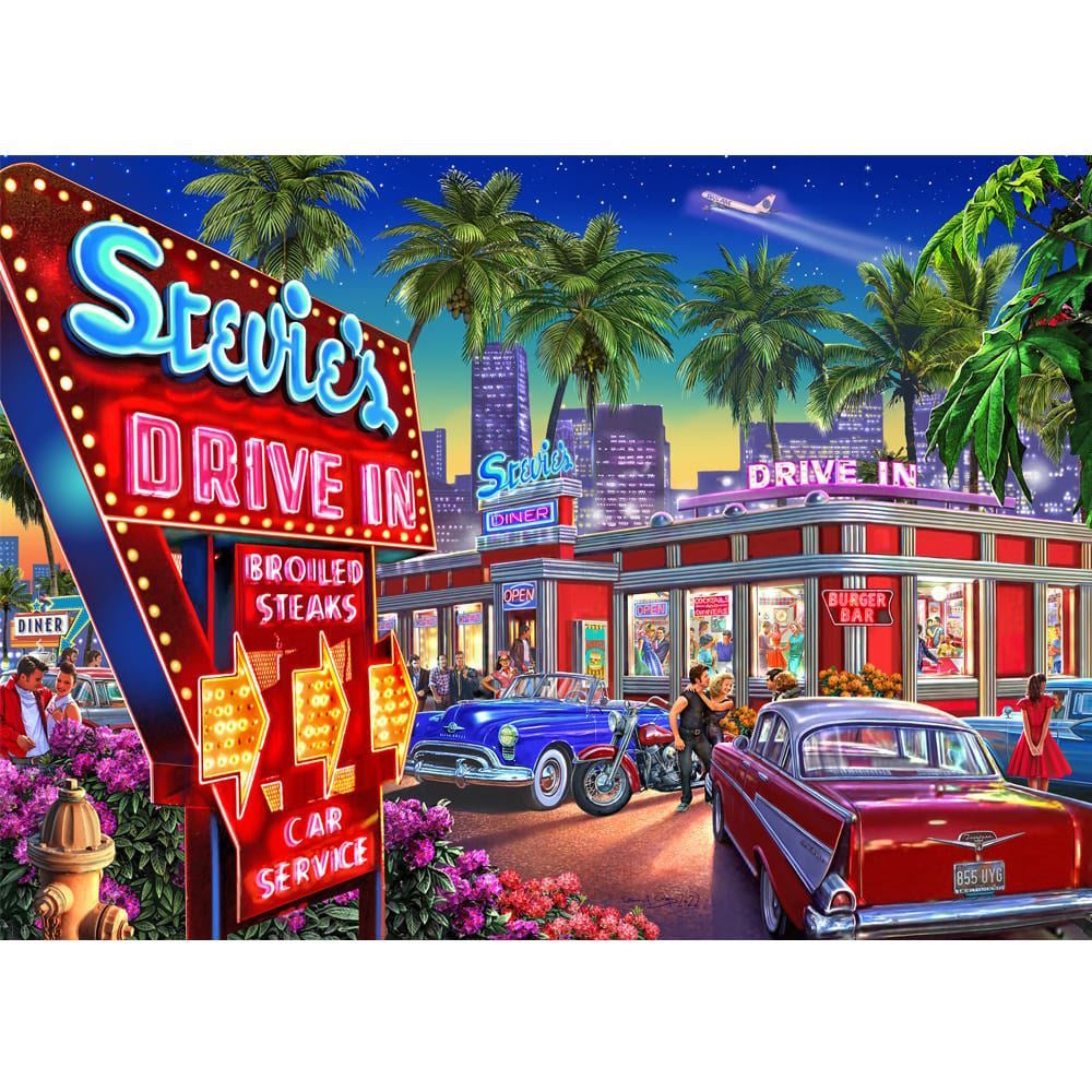 Holdson Park & Dine 1000 Piece Puzzle - Stevie's Drive In Diner