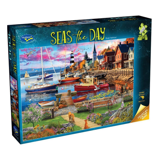 Holdson Seas the Day 1000 Piece Puzzle - Boat Harbour