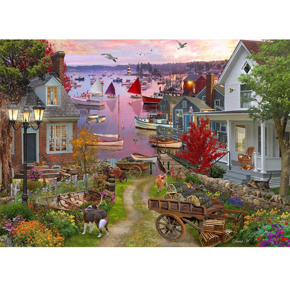 Holdson Seas the Day 1000 Piece Puzzle - Evening in the Harbour
