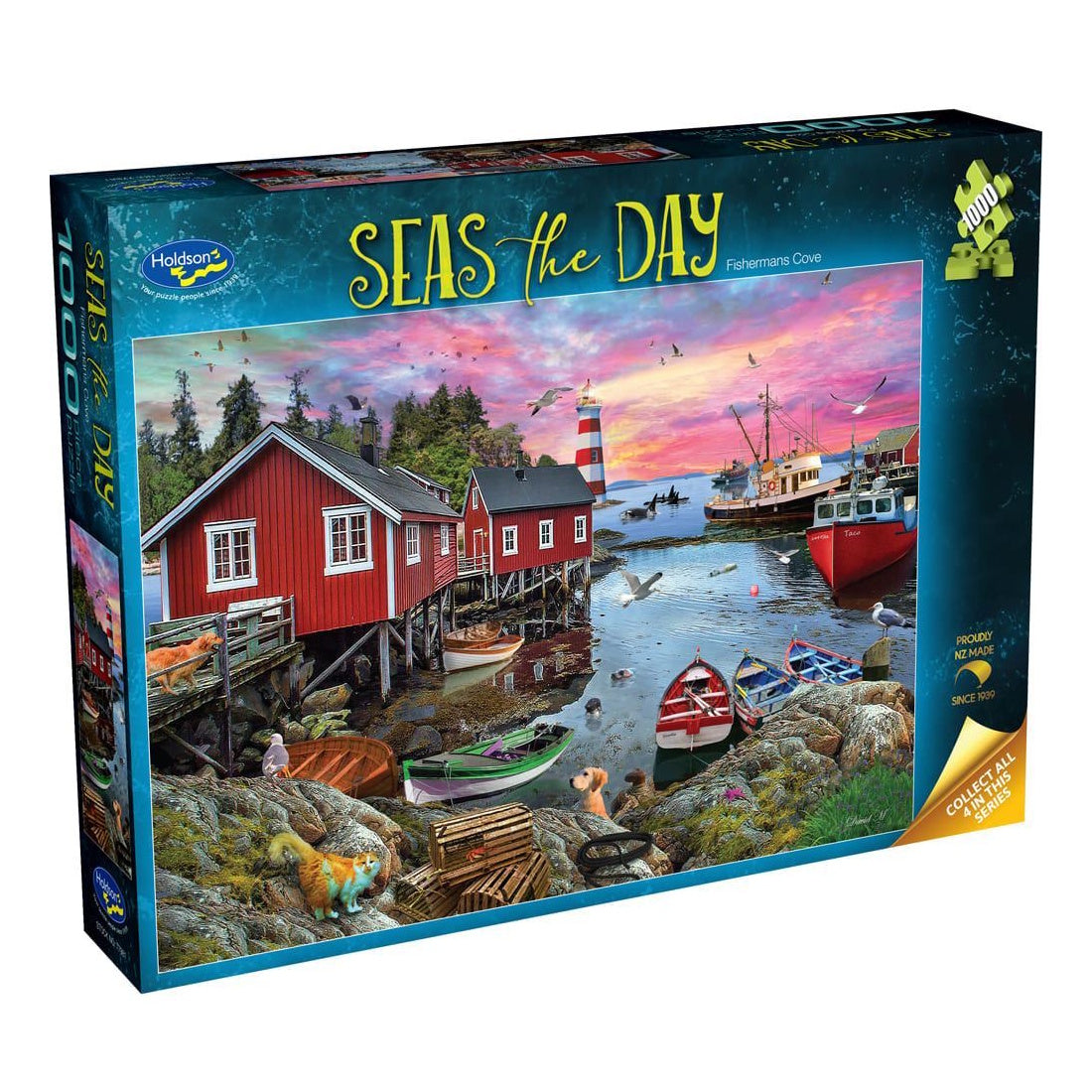 Holdson Seas the Day 1000 Piece Puzzle - Fishermans Cove