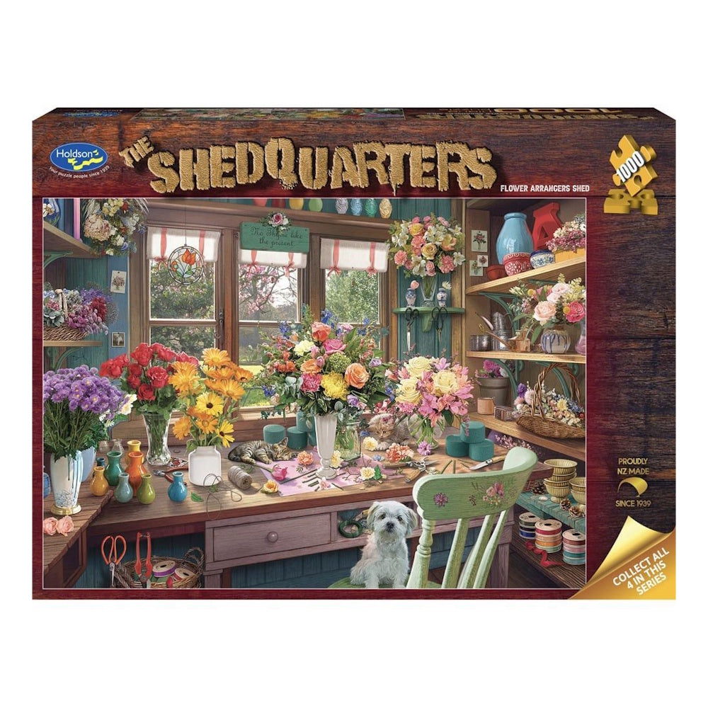 Holdson Shedquarters 1000 Piece Puzzle - Flower Arrangers Shed