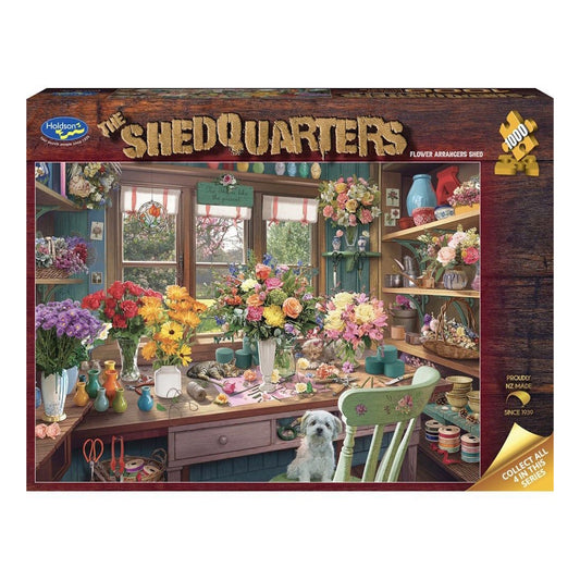 Holdson Shedquarters 1000 Piece Puzzle - Flower Arrangers Shed