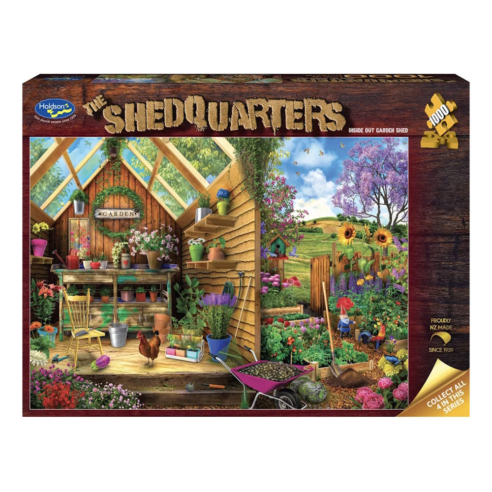 Holdson Shedquarters 1000 Piece Puzzle - Inside Out Garden Shed