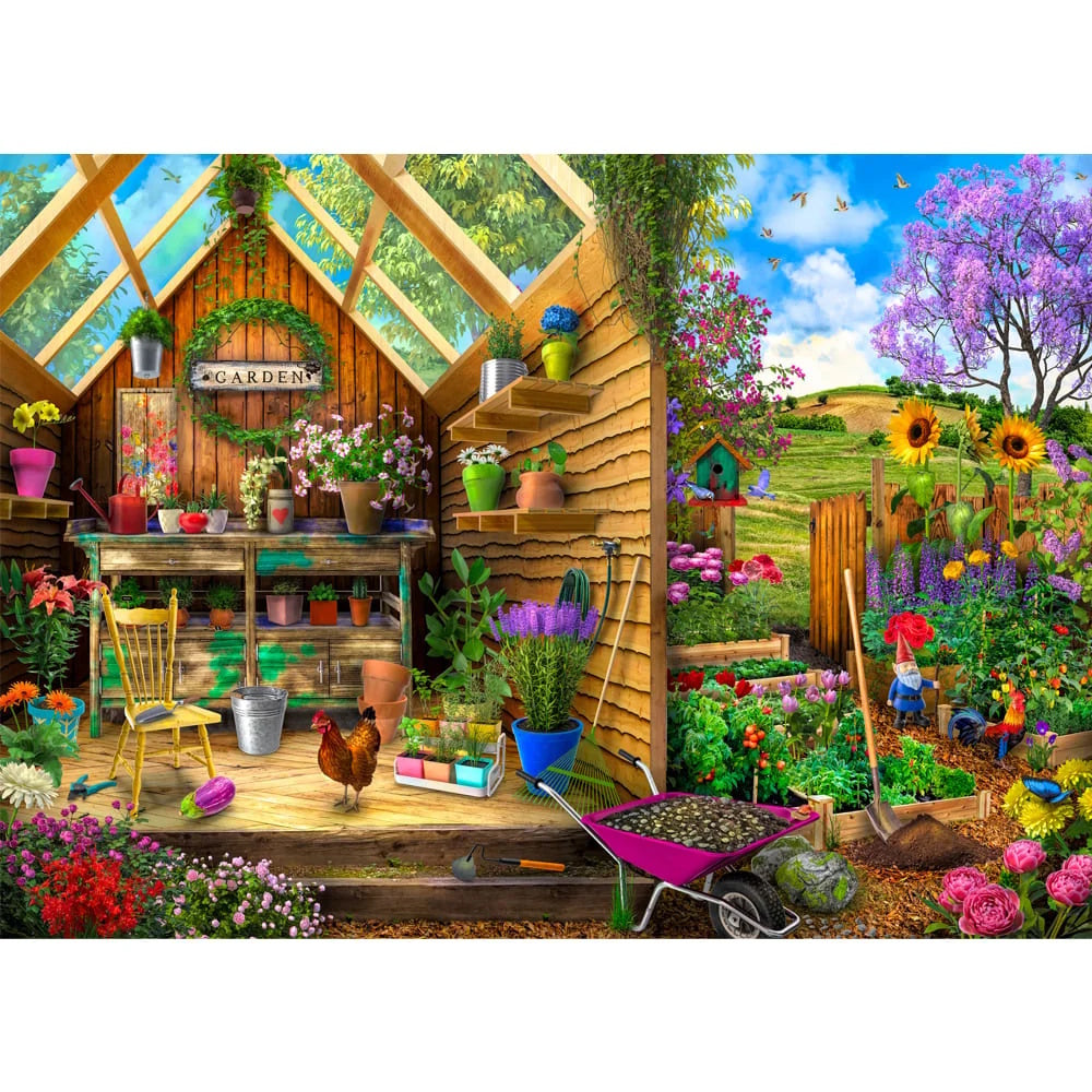 Holdson Shedquarters 1000 Piece Puzzle - Inside Out Garden Shed