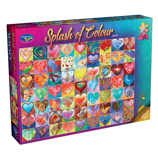 Holdson Splash of Colour 1000 Piece Puzzle - Hearts