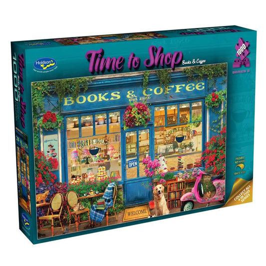 Holdson Time to Shop 1000 Piece Puzzle - Books & Coffee