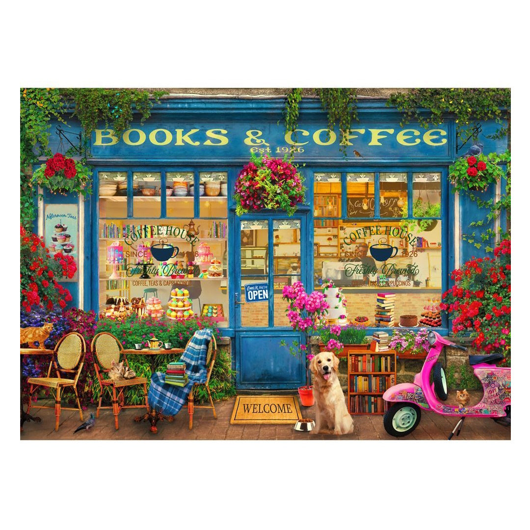 Holdson Time to Shop 1000 Piece Puzzle - Books & Coffee