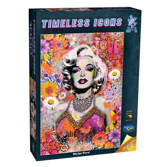 Holdson Timeless Icons 1000 Piece Puzzle - Marilyn Floral