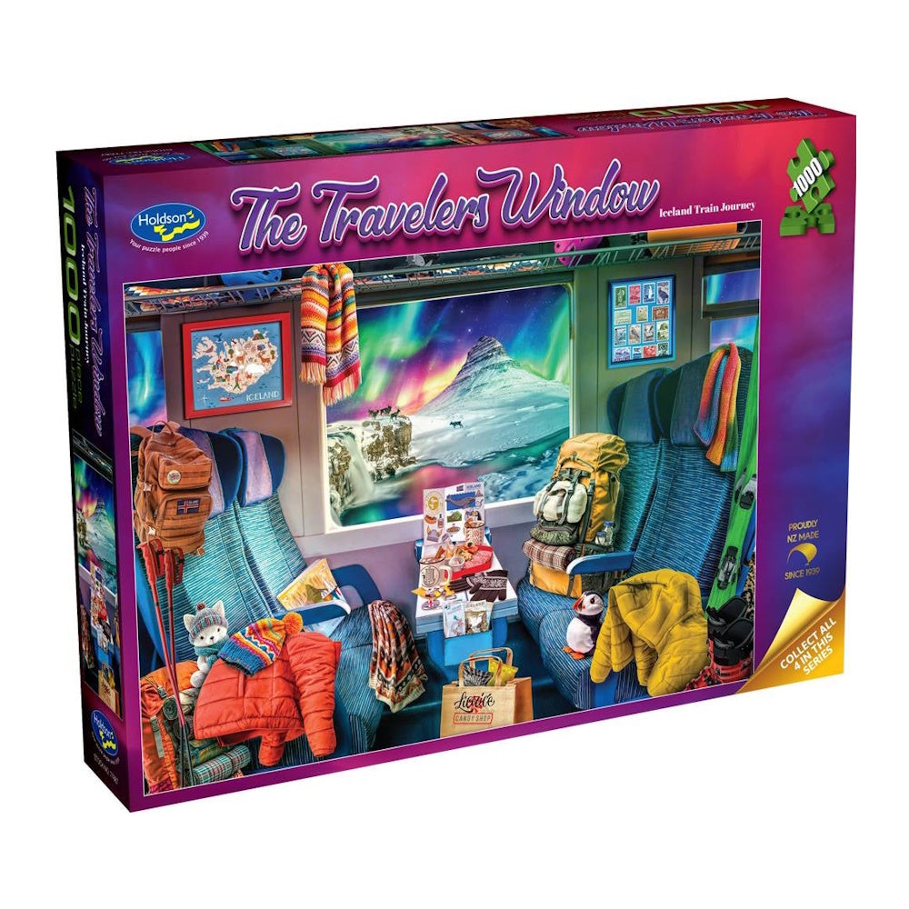 Holdson The Travelers Window 1000 Piece Puzzle - Iceland Train Journey
