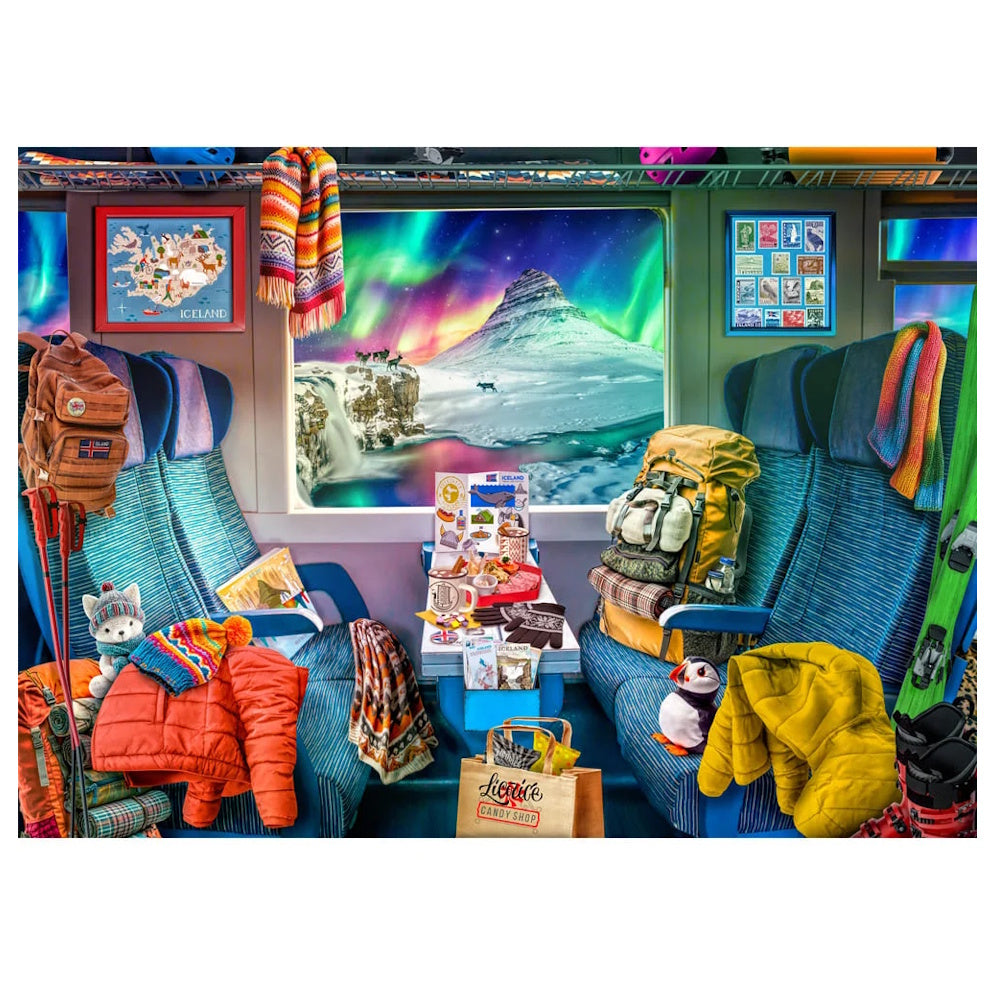 Holdson The Travelers Window 1000 Piece Puzzle - Iceland Train Journey