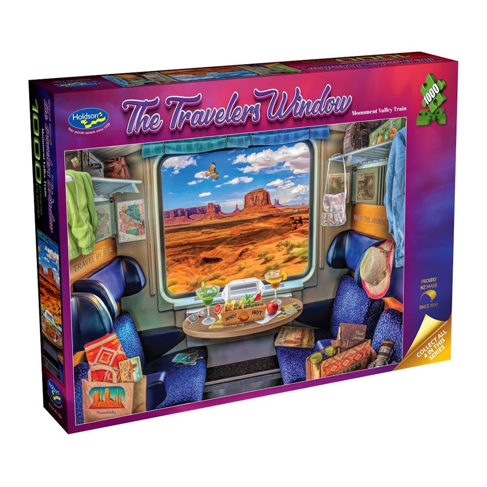 Holdson The Travelers Window 1000 Piece Puzzle - Monument Valley Train