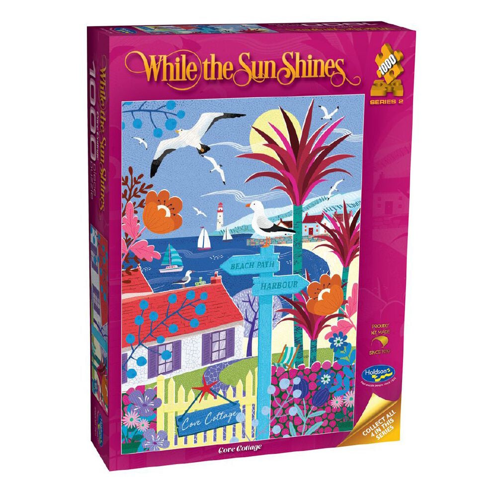Holdson While the Sun Shines 1000 Piece Puzzle - Cove Cottage