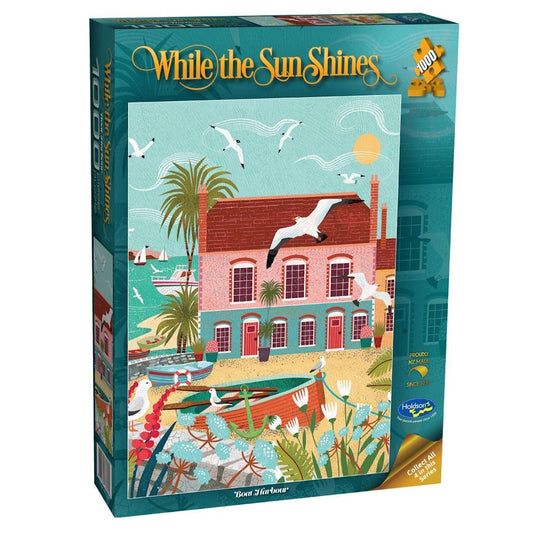 Holdson While the Sun Shines 1000 Piece Puzzle - Boat Harbour