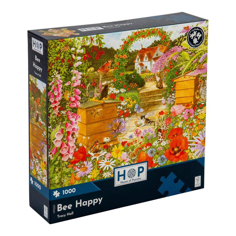 House of Puzzles 1000 Piece Puzzle - Bee Happy