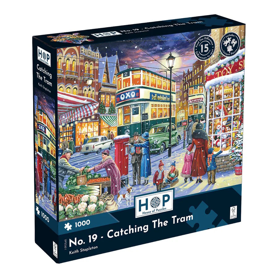 House of Puzzles 1000 Piece Puzzle - Catching the Tram