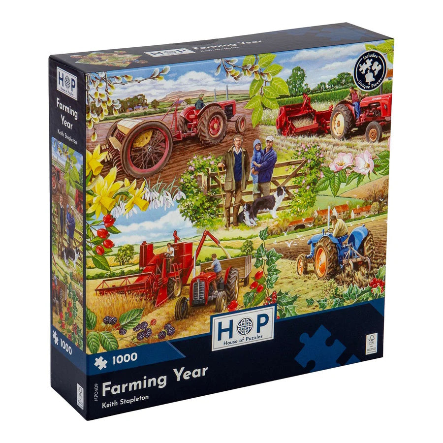 House of Puzzles 1000 Piece Puzzle - Farming Year