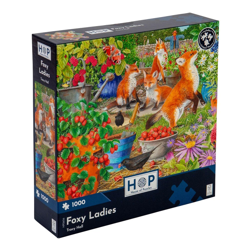 House of Puzzles 1000 Piece Puzzle - Foxy Ladies