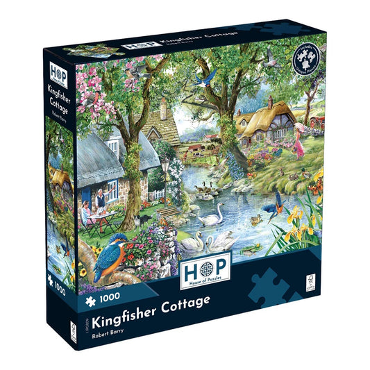 House of Puzzles 1000 Piece Puzzle - Kingfisher Cottage