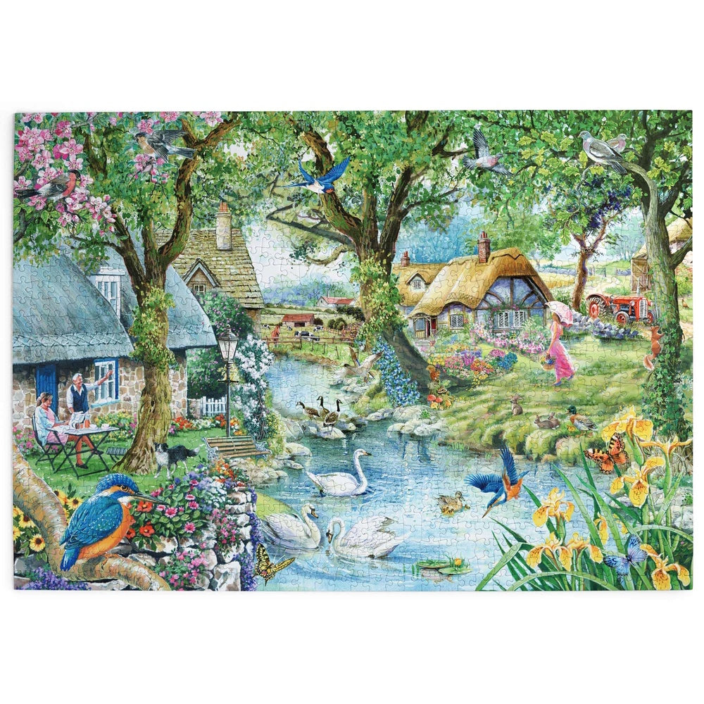 House of Puzzles 1000 Piece Puzzle - Kingfisher Cottage