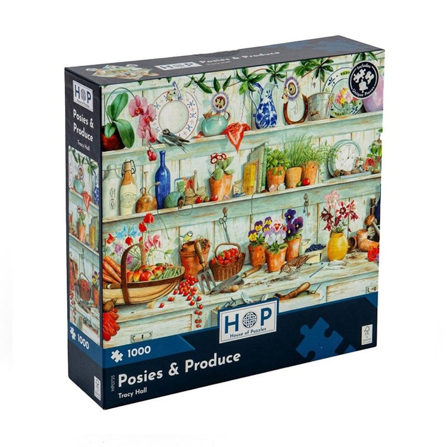 House of Puzzles 1000 Piece Puzzle - Posies & Produce