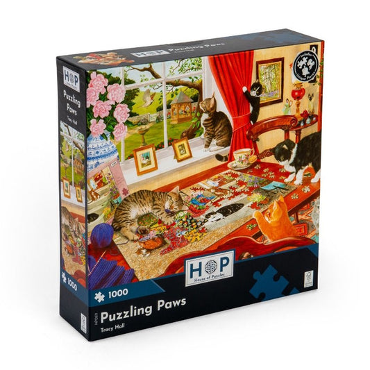 House of Puzzles 1000 Piece Puzzle - Puzzling Paws