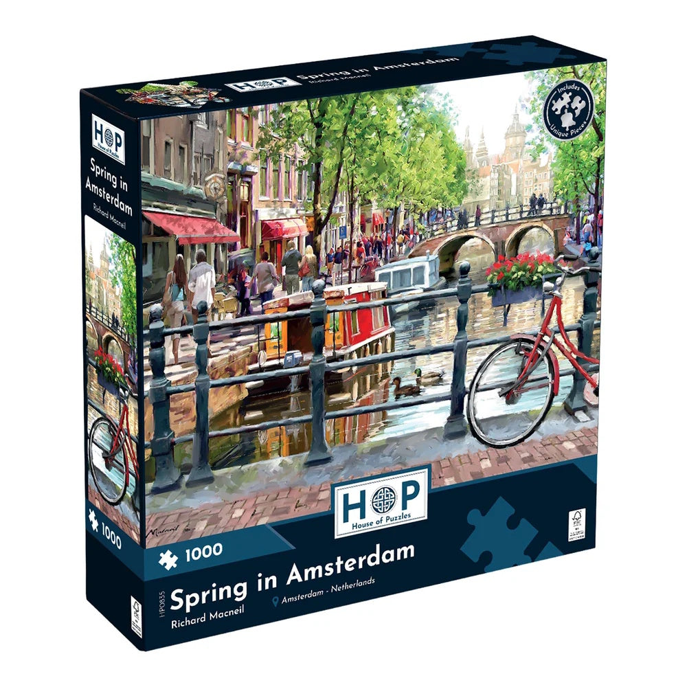 House of Puzzles 1000 Piece Puzzle - Spring in Amsterdam