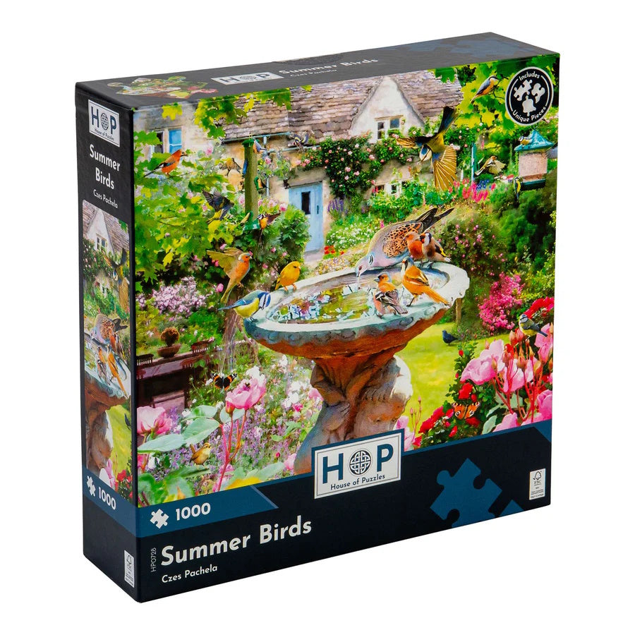 House of Puzzles 1000 Piece Puzzle - Summer Birds