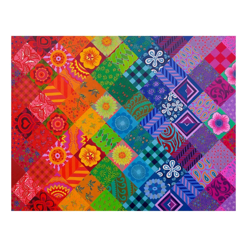 House of Puzzles 150 Piece Mini Puzzle - Patchwork Rainbow