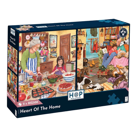House of Puzzles 2 x BIG 500 Piece Puzzles - Heart of the Home
