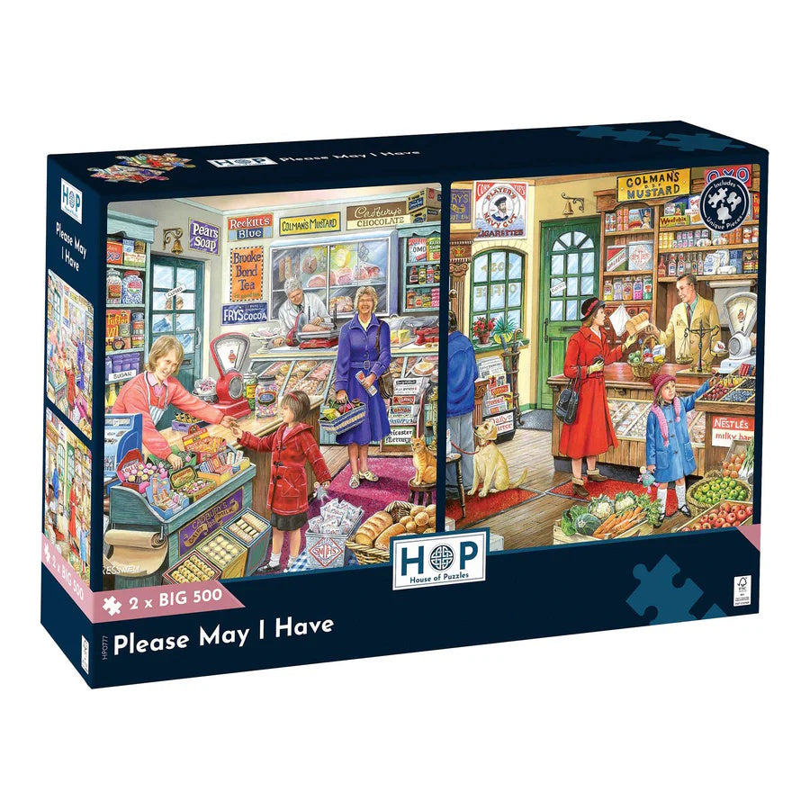 House of Puzzles 2 x BIG 500 Piece Puzzles - Please May I Have