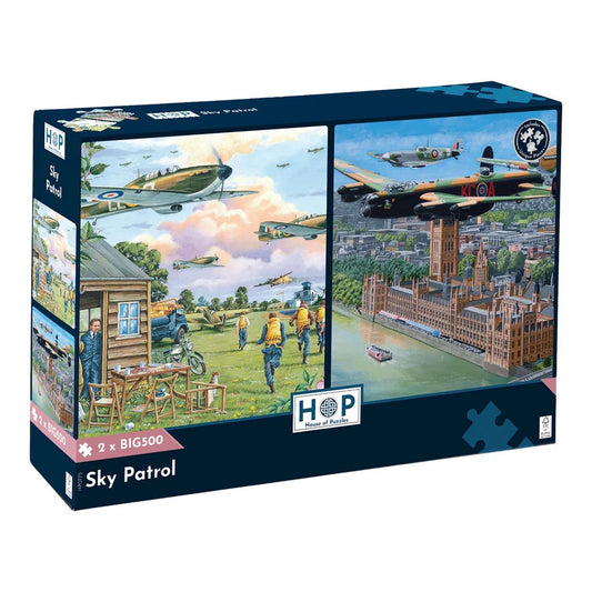 House of Puzzles 2 x BIG 500 Piece Puzzles - Sky Patrol