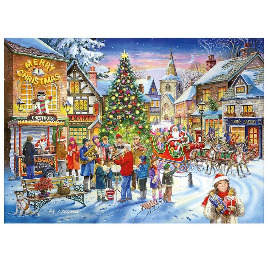 House of Puzzles 4 x 500 Piece Puzzles - Christmas Shopping
