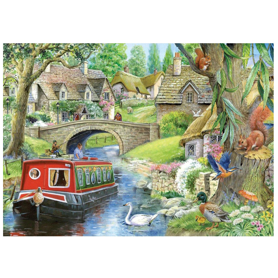 House of Puzzles 4 x 500 Piece Puzzles - Cruising the Canals