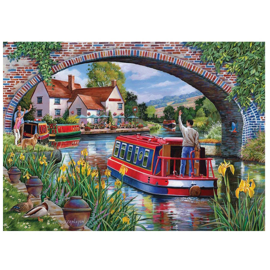 House of Puzzles 4 x 500 Piece Puzzles - Cruising the Canals