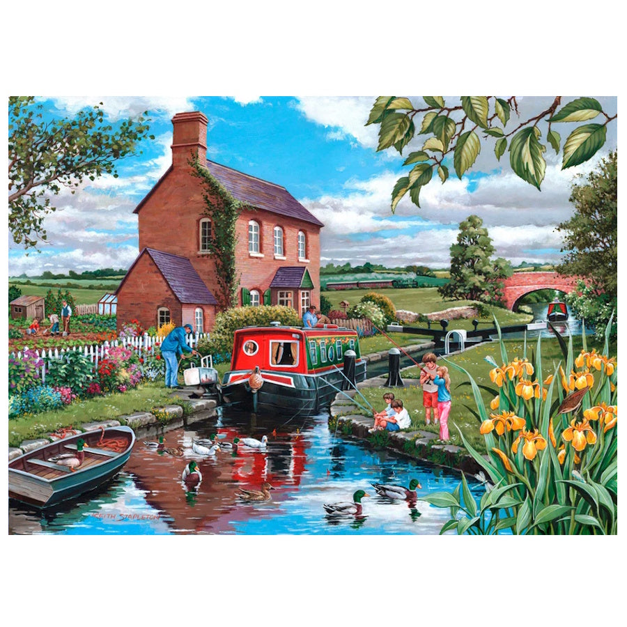 House of Puzzles 4 x 500 Piece Puzzles - Cruising the Canals