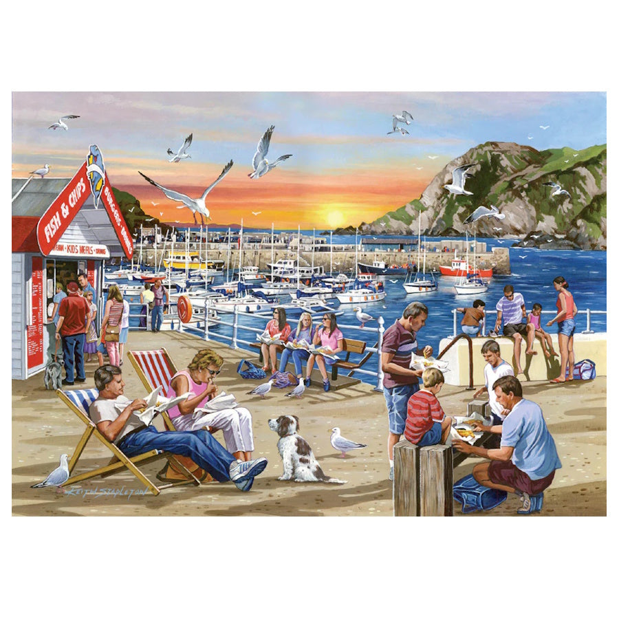 House of Puzzles 4 x 500 Piece Puzzles - Days at the Dock