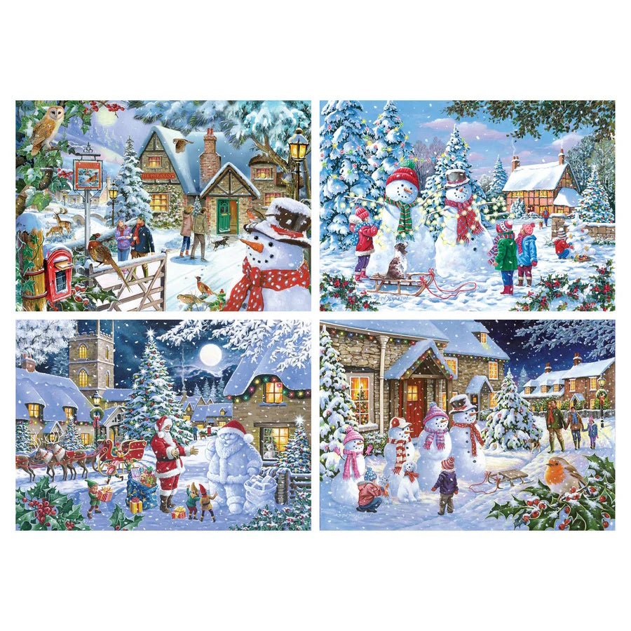 House of Puzzles 4 x 500 Piece Puzzles - Let it Snow