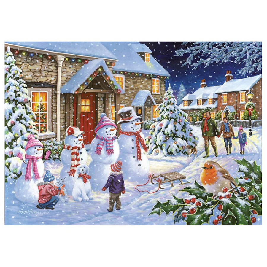 House of Puzzles 4 x 500 Piece Puzzles - Let it Snow