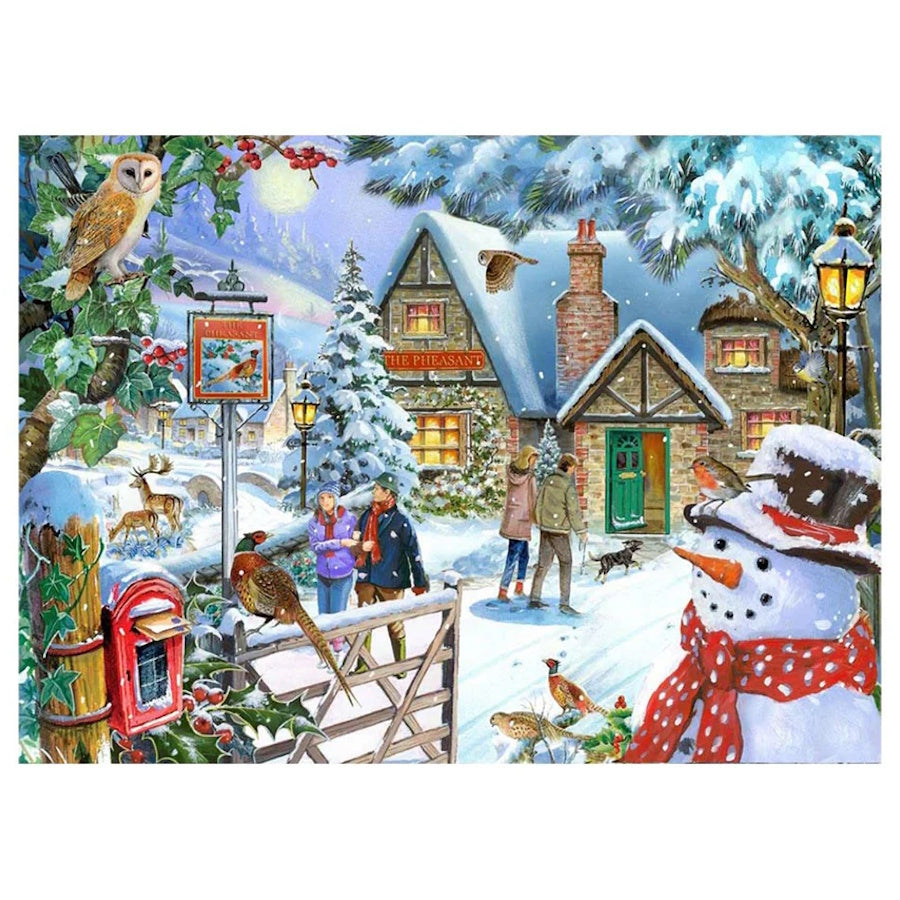 House of Puzzles 4 x 500 Piece Puzzles - Let it Snow