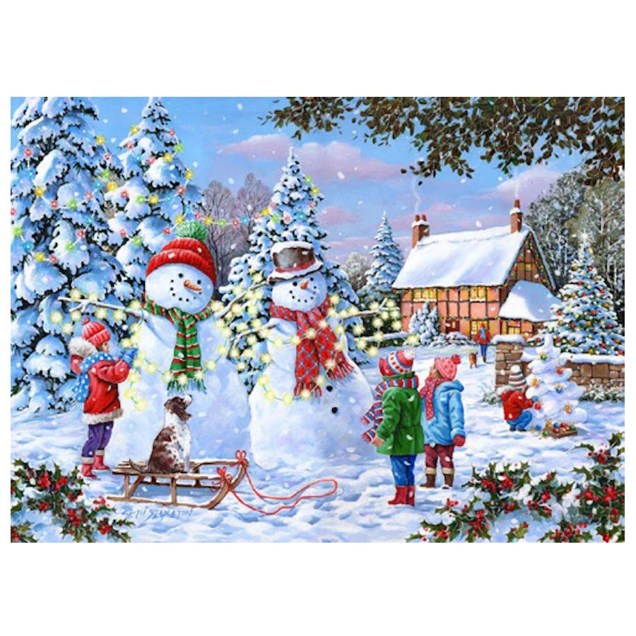 House of Puzzles 4 x 500 Piece Puzzles - Let it Snow