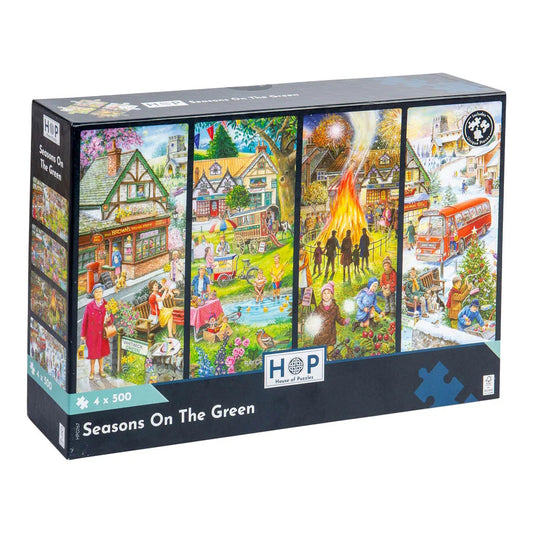 House of Puzzles 4 x 500 Piece Puzzles - Seasons on the Green