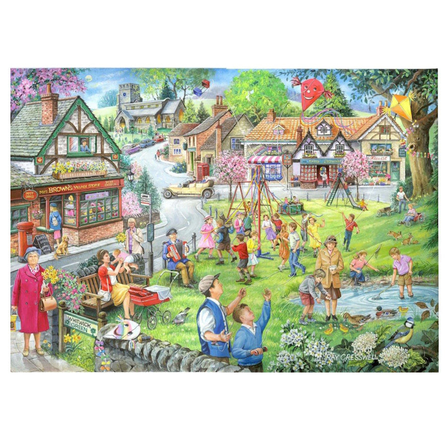 House of Puzzles 4 x 500 Piece Puzzles - Seasons on the Green