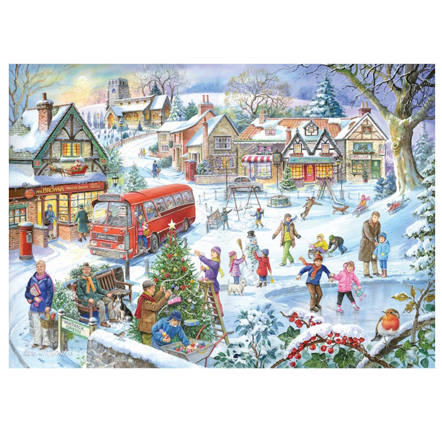 House of Puzzles 4 x 500 Piece Puzzles - Seasons on the Green