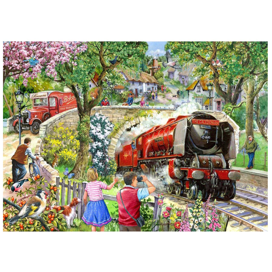 House of Puzzles 4 x 500 Piece Puzzles - Steaming Along
