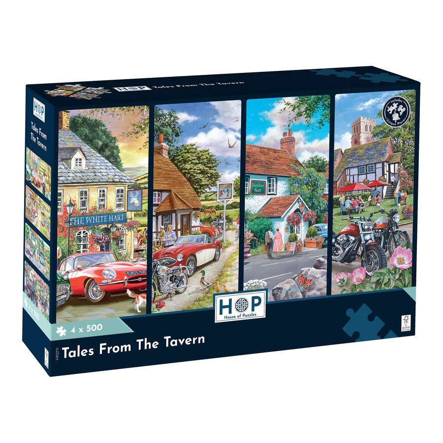 House of Puzzles 4 x 500 Piece Puzzles - Tales from the Tavern