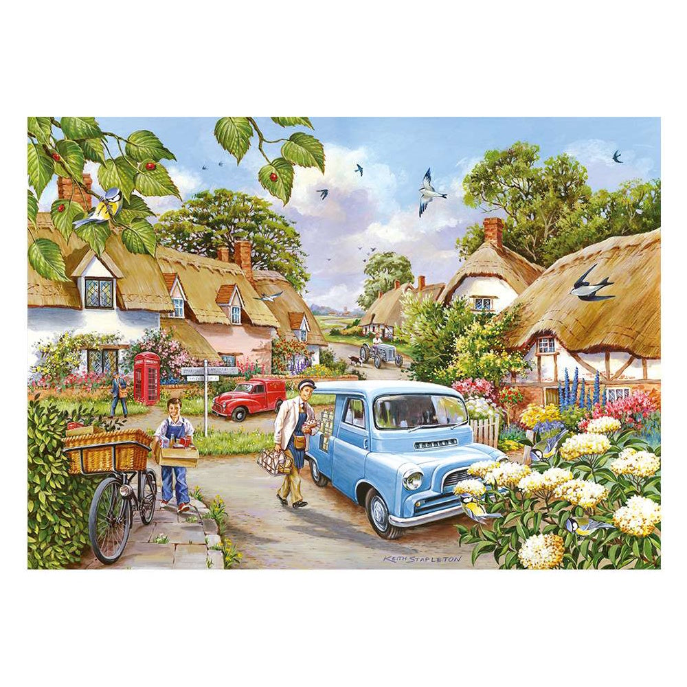 House of Puzzles 4 x 500 Piece Puzzles - Village Life