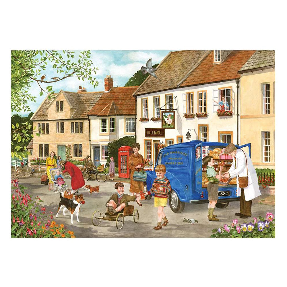 House of Puzzles 4 x 500 Piece Puzzles - Village Life
