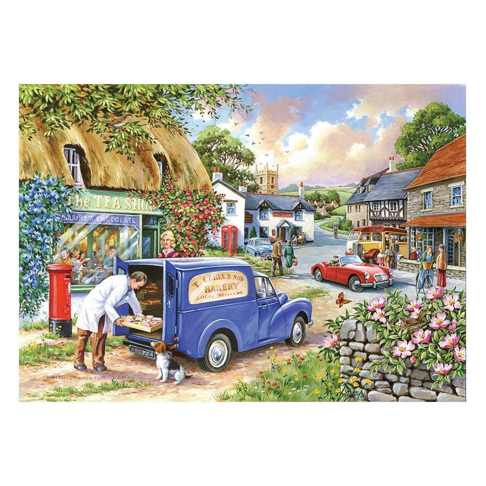 House of Puzzles 4 x 500 Piece Puzzles - Village Life