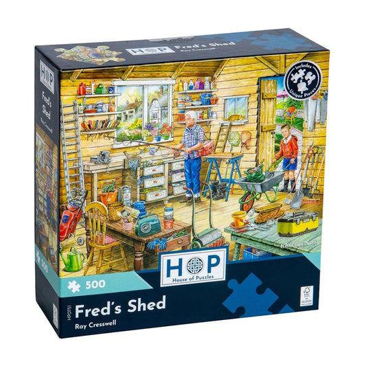 House of Puzzles 500 Piece Puzzle - Fred's Shed